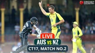 AUS 53/3 in 9 overs | LIVE Cricket Score Australia vs New Zealand ICC Champions Trophy 2017; Match abandoned; teams share a point each